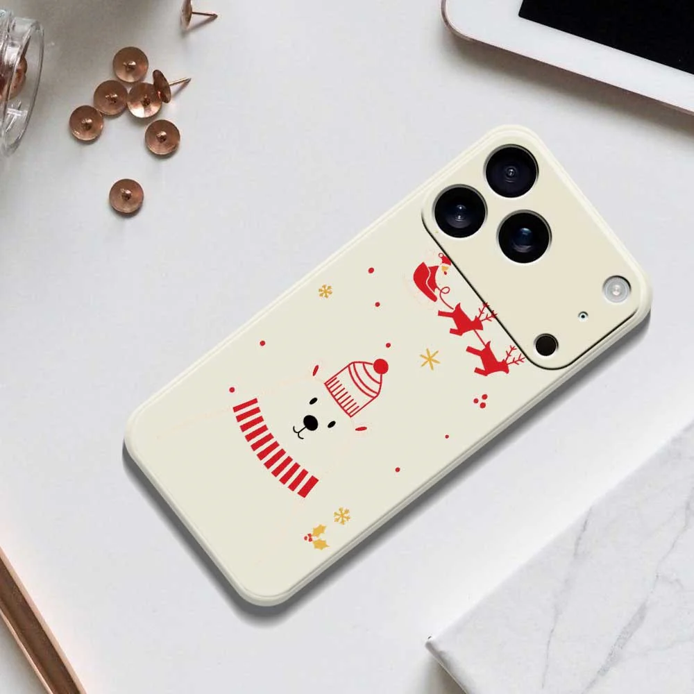 For iPhone 17 Pro Max Case Bear Pattern Printing Straight Edge TPU Phone Back Cover - Black - Image 6