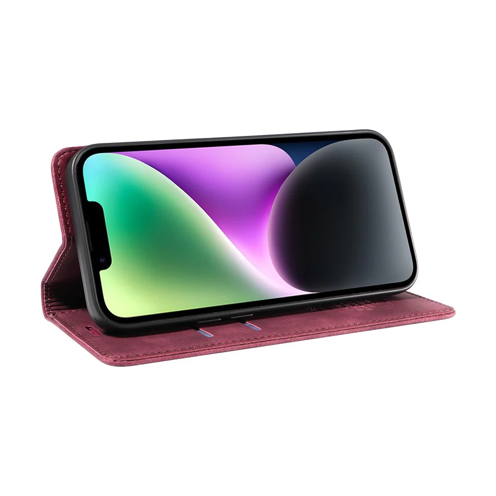 For iPhone 17 Pro Max Case BETOPNICE Magnetic Closure RFID Blocking Wallet Stand Leather Phone Cover - Red - Image 7