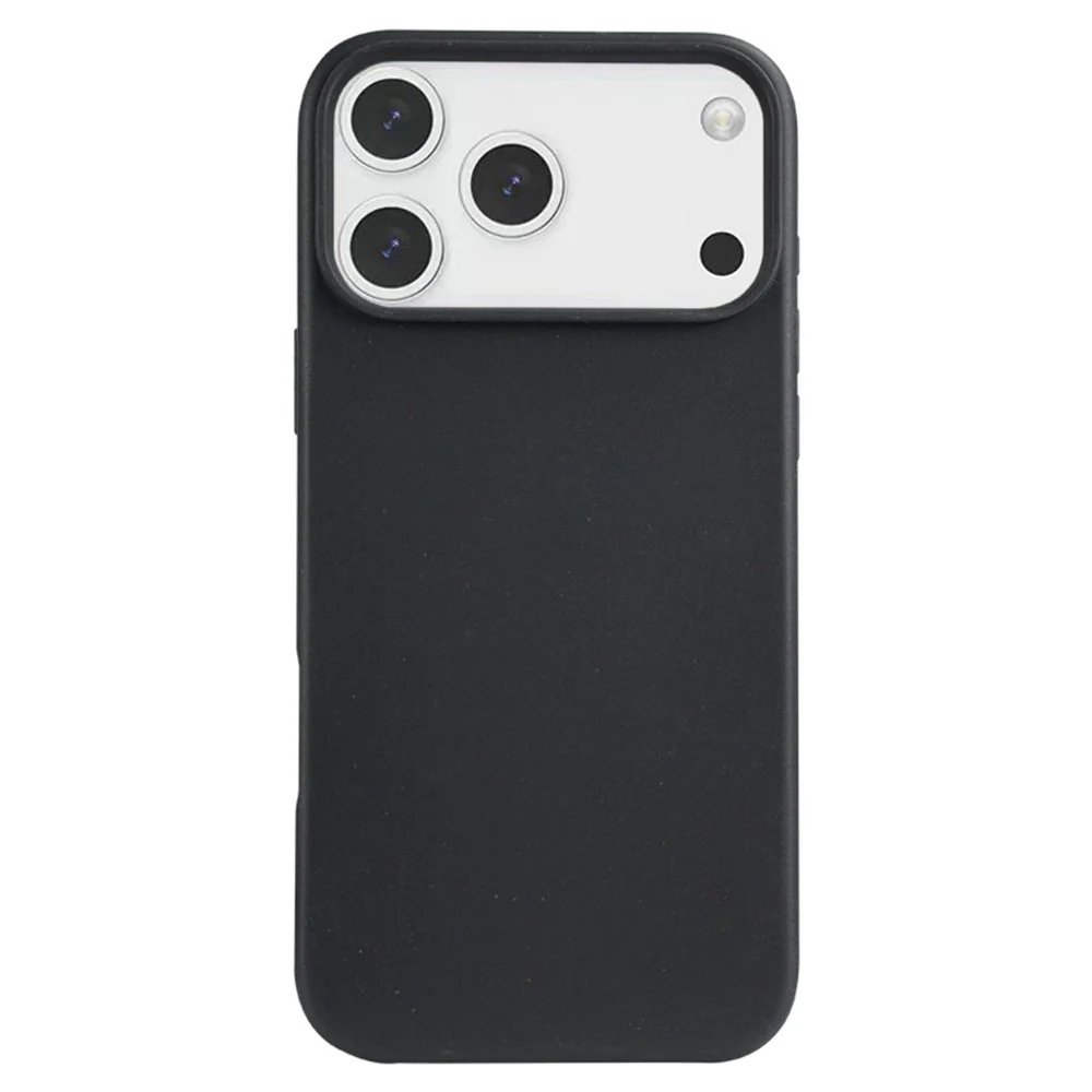 For iPhone 17 Pro Max Case Biodegradable Wheat Straw + TPU Matte Phone Cover - Black