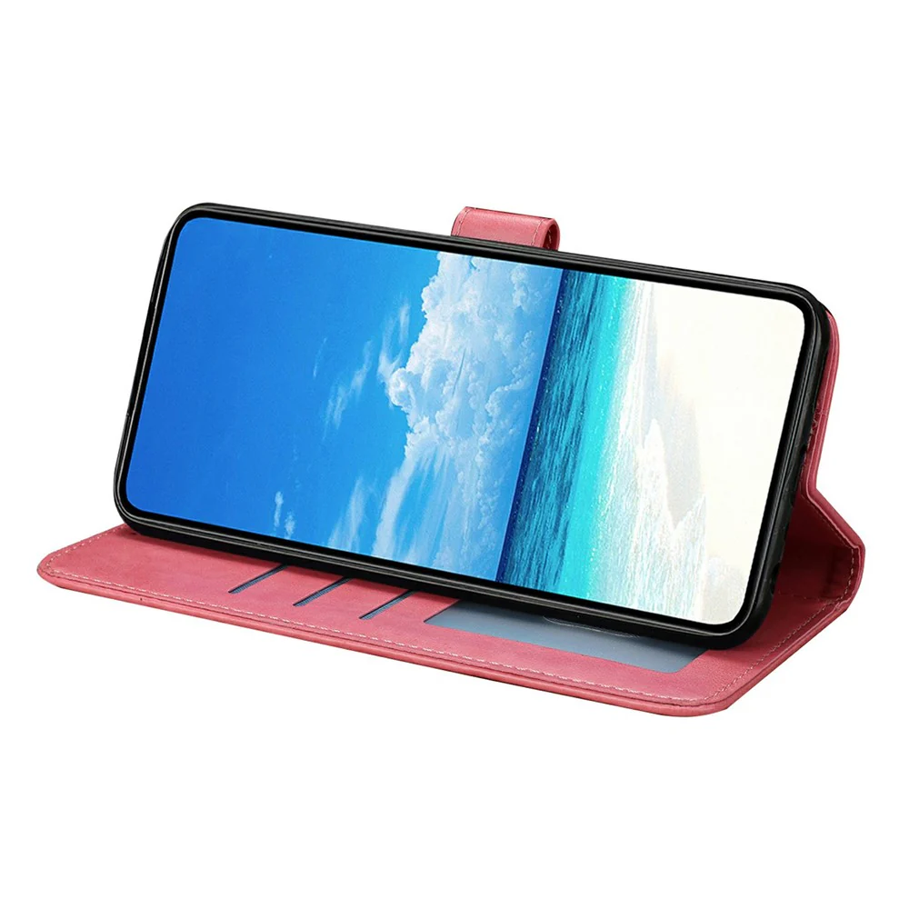 For iPhone 17 Pro Max Case Butterfly Imprinted Wallet Stand PU Leather Flip Phone Cover with Strap - Rose - Image 2