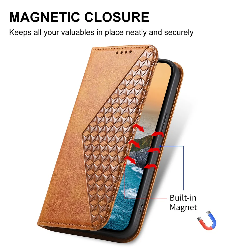 For iPhone 17 Pro Max Case Calf Texture PU Leather Wallet Phone Cover with Wrist Strap - Yellow - Image 5