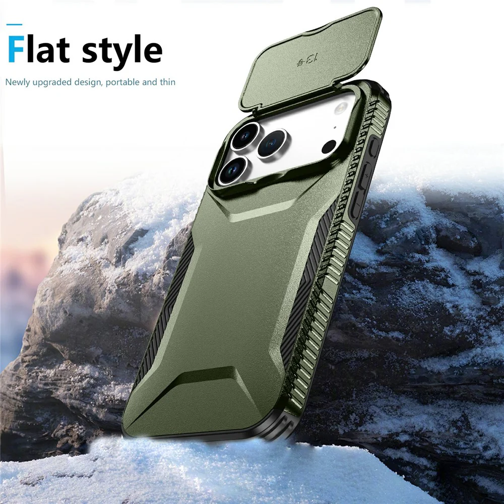 For iPhone 17 Pro Max Case Camshield TPU + PC Phone Cover Non-Slip Side Edge - Green - Image 5