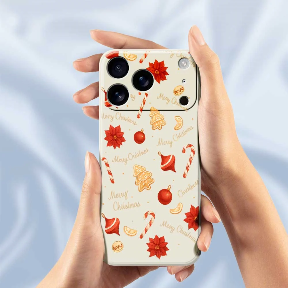 For iPhone 17 Pro Max Case Christmas Big Candy Pattern Printing Straight Edge TPU Phone Back Cover - Purple - Image 4