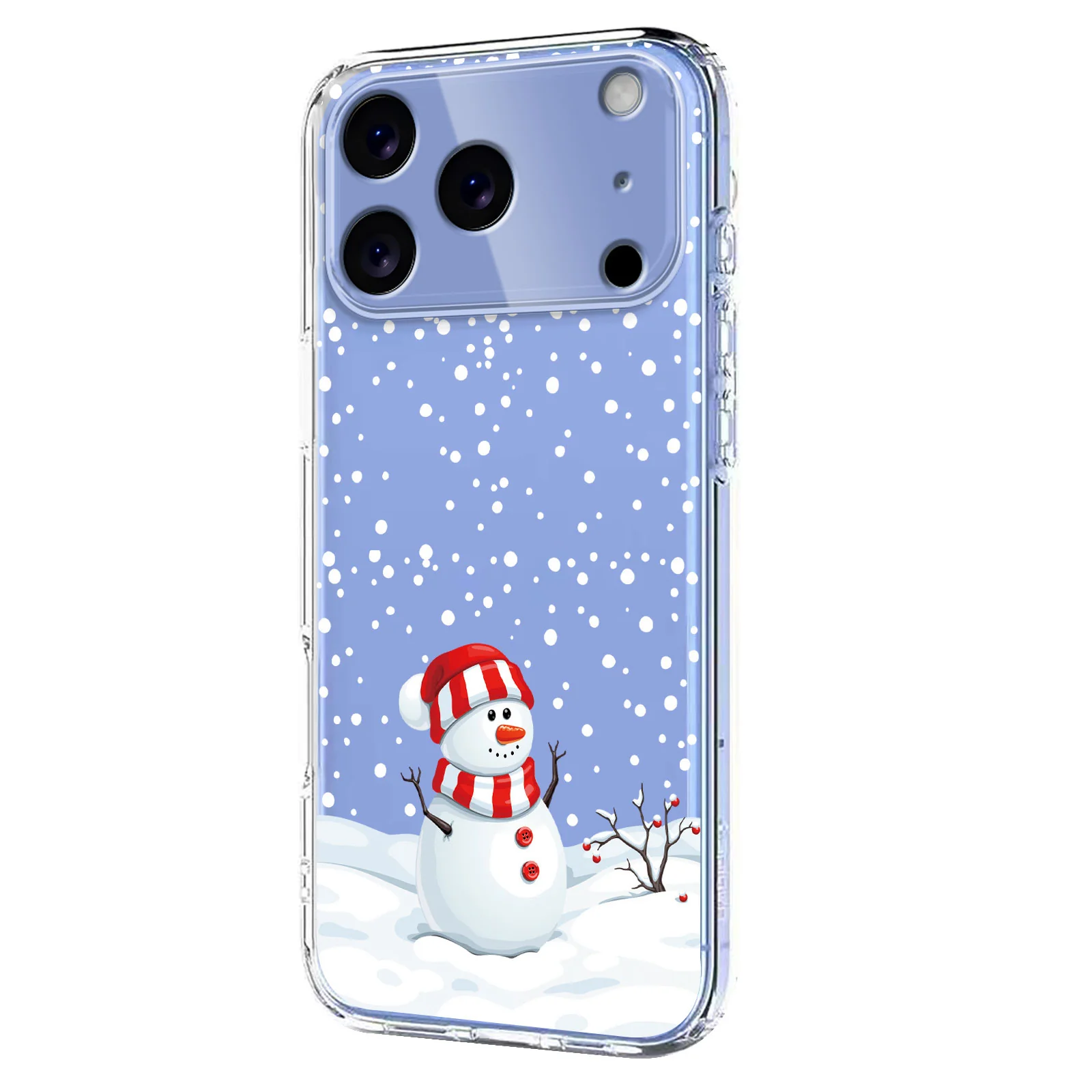 For iPhone 17 Pro Max Case Christmas Themed Pattern Printing TPU Phone Back Cover - Christmas Snowman - Image 2