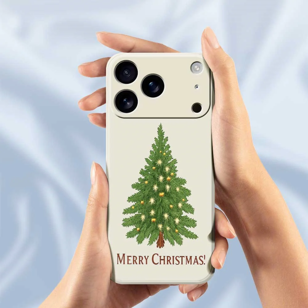For iPhone 17 Pro Max Case Christmas Tree Pattern Printing Straight Edge TPU Phone Back Cover - Purple - Image 6