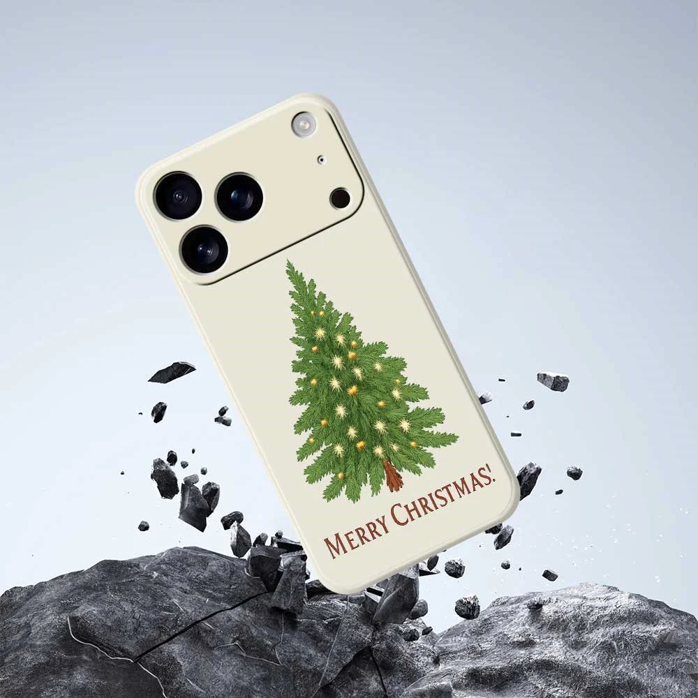 For iPhone 17 Pro Max Case Christmas Tree Pattern Printing Straight Edge TPU Phone Back Cover - Purple - Image 7