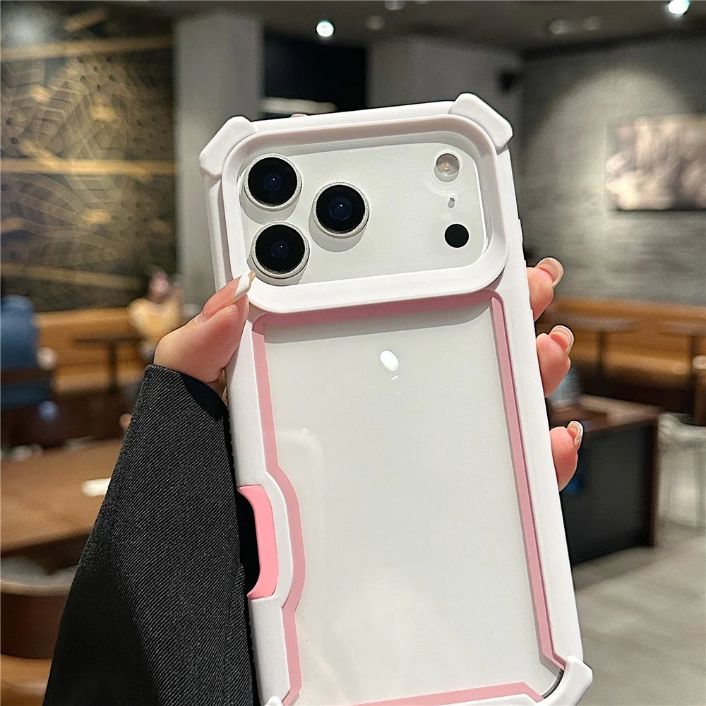 For iPhone 17 Pro Max Case Clear Detachable 2 in 1 Shockproof TPU + PC Phone Back Cover - Grey - Image 5