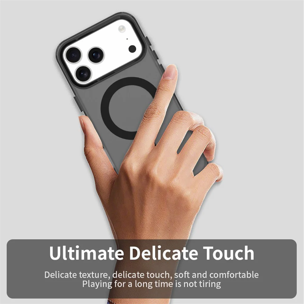 For iPhone 17 Pro Max Case Compatible with MagSafe Anti Drop Hybrid Phone Back Cover - Black - Image 6