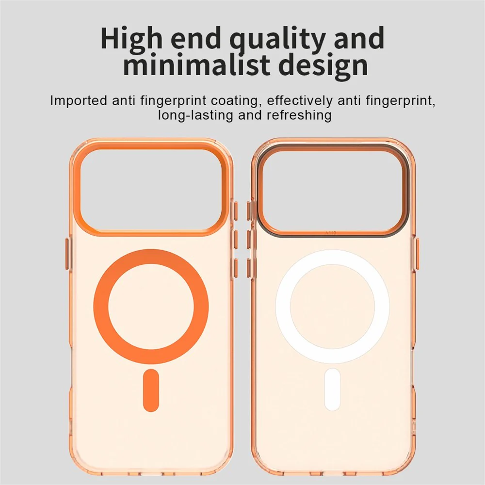 For iPhone 17 Pro Max Case Compatible with MagSafe Anti Drop Hybrid Phone Back Cover - Orange - Image 5