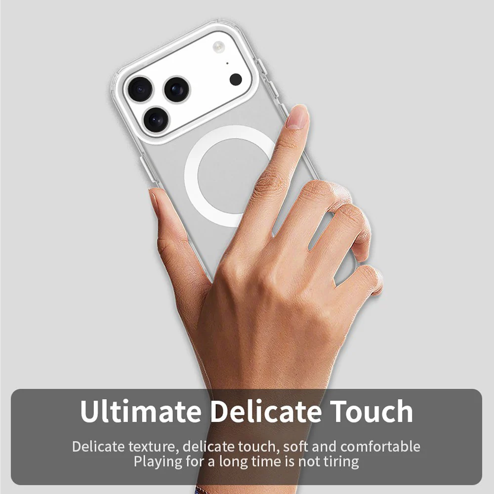 For iPhone 17 Pro Max Case Compatible with MagSafe Anti Drop Hybrid Phone Back Cover - White - Image 6