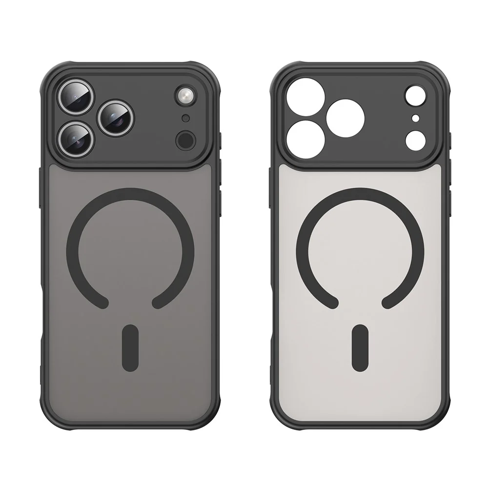 For iPhone 17 Pro Max Case Compatible with MagSafe Anti Drop PC + TPU Phone Cover - Black - Image 7