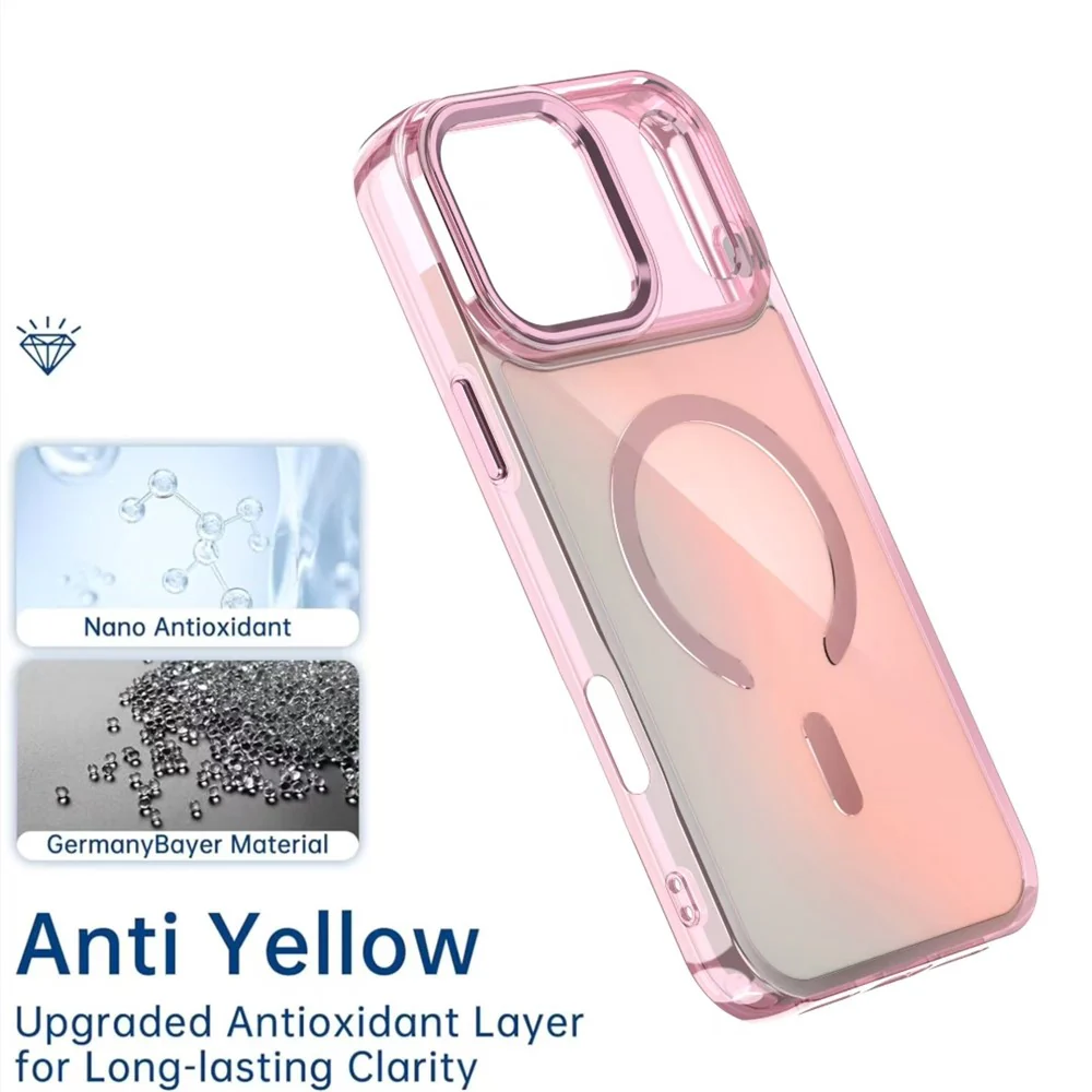 For iPhone 17 Pro Max Case Compatible with MagSafe Color Changing TPU Phone Back Cover - Blue - Image 2
