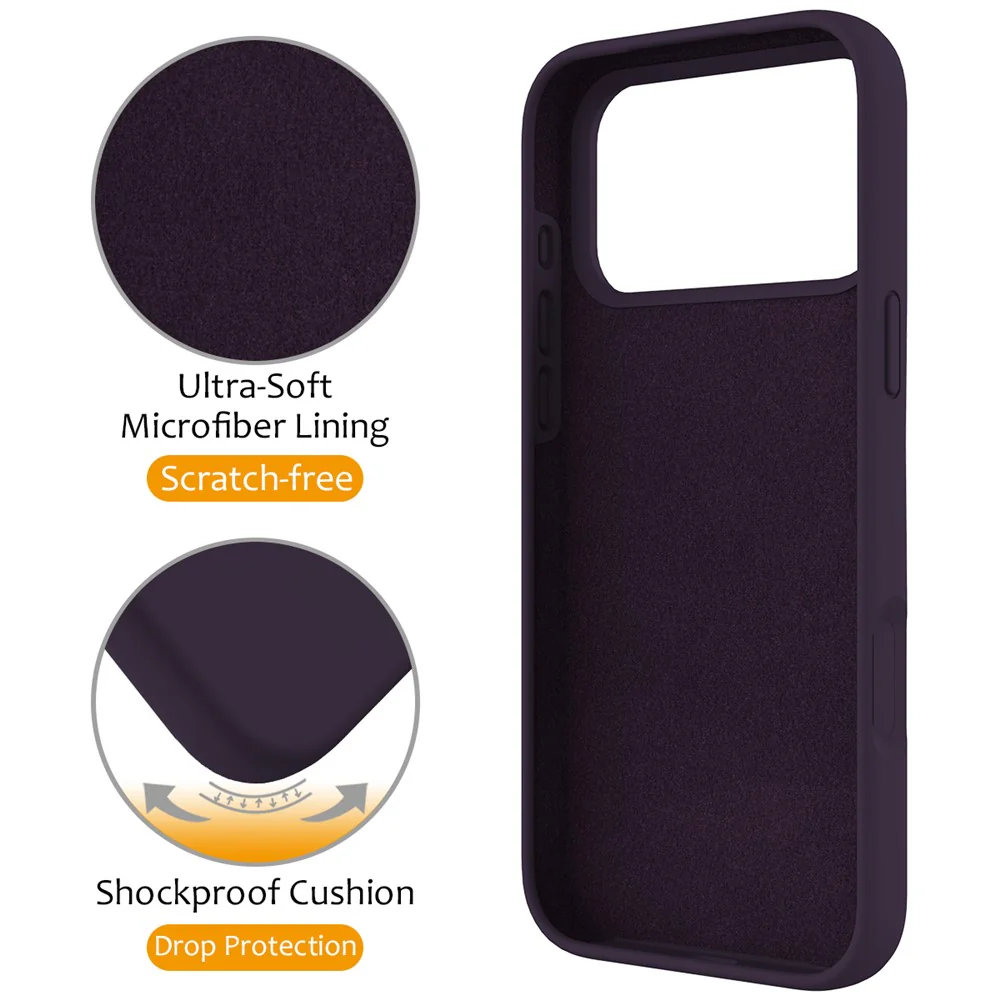For iPhone 17 Pro Max Case Compatible with MagSafe Kickstand PC + Silicone Phone Cover - Dark Purple - Image 5