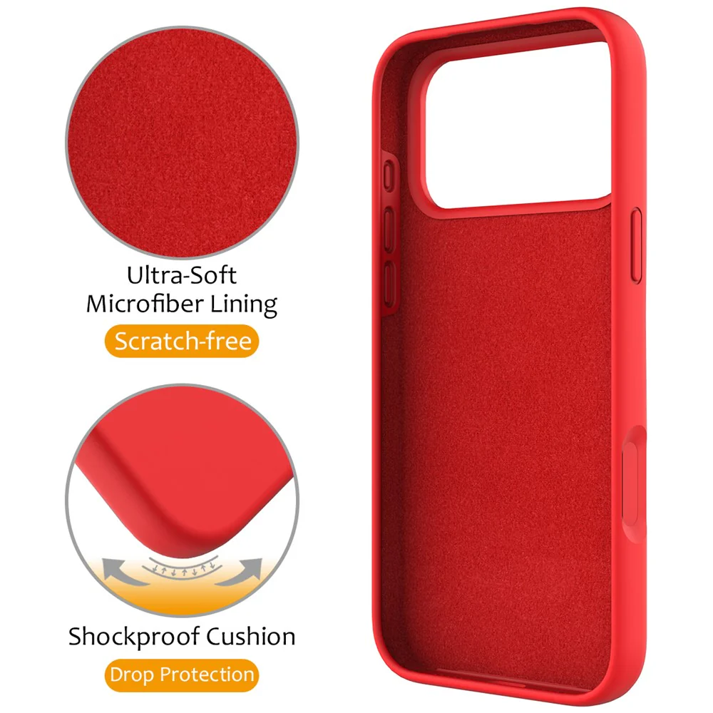 For iPhone 17 Pro Max Case Compatible with MagSafe Kickstand PC + Silicone Phone Cover - Red - Image 5