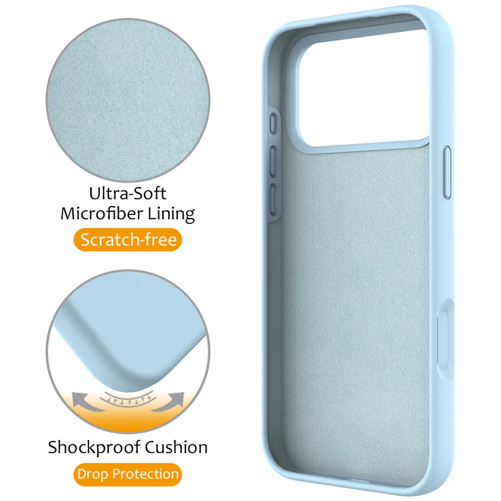 For iPhone 17 Pro Max Case Compatible with MagSafe Kickstand PC + Silicone Phone Cover - Sky Blue - Image 5