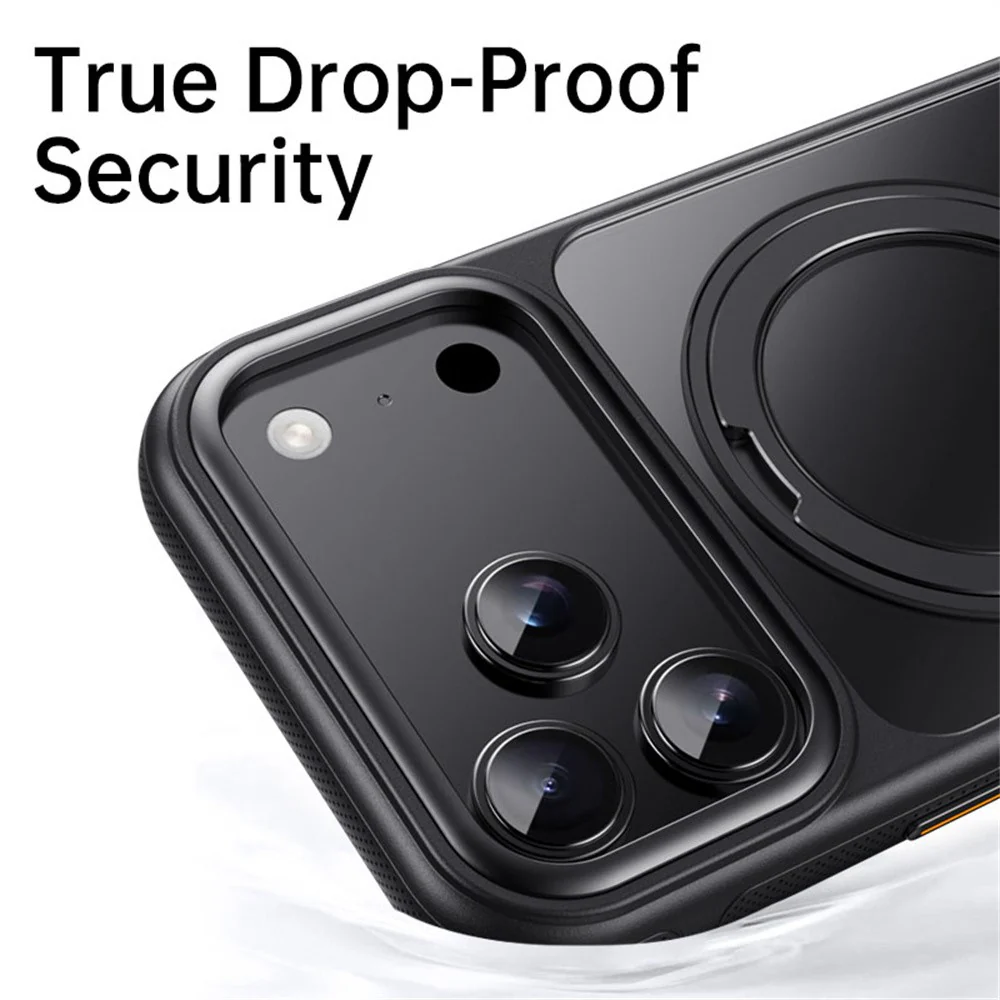 For iPhone 17 Pro Max Case Compatible with MagSafe Kickstand TPU PC Phone Back Cover - Black - Image 6