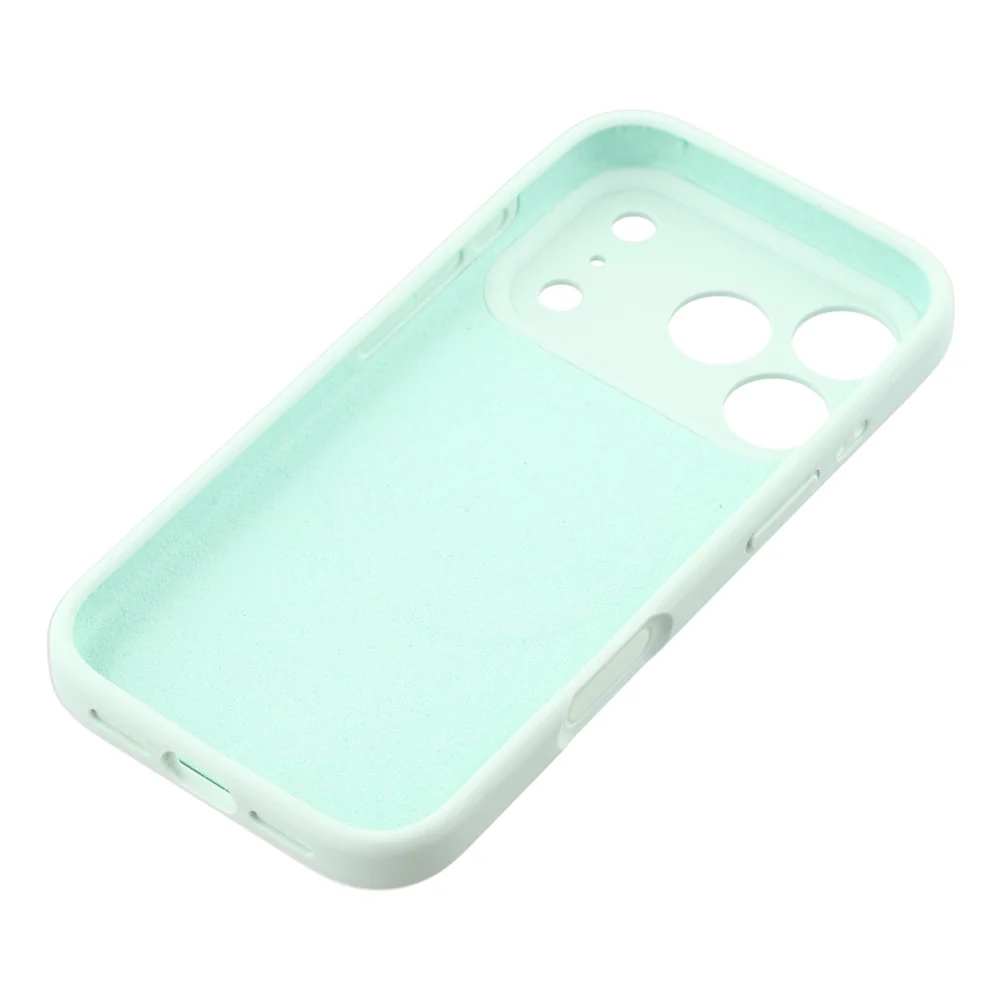For iPhone 17 Pro Max Case Compatible with MagSafe Liquid Silicone + PC Phone Cover with Camera Touch Control Button - Light Green - Image 6