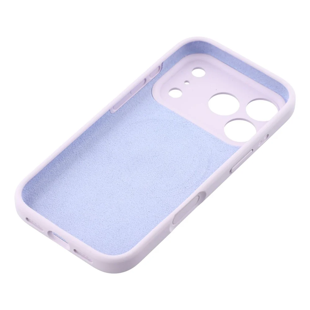 For iPhone 17 Pro Max Case Compatible with MagSafe Liquid Silicone + PC Phone Cover with Camera Touch Control Button - Light Purple - Image 6