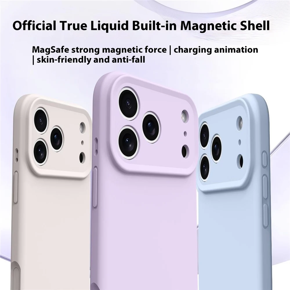 For iPhone 17 Pro Max Case Compatible with MagSafe Precise Cutouts Liquid Silicone Protective Back Cover - Black - Image 6
