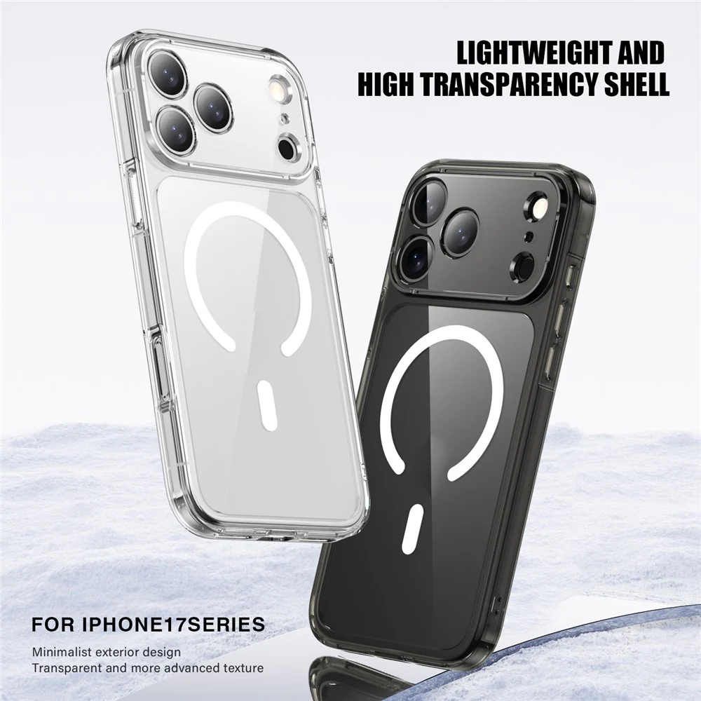 For iPhone 17 Pro Max Case Compatible with MagSafe Precise Cutouts TPU + PC Clear Phone Back Cover - Transparent - Image 2