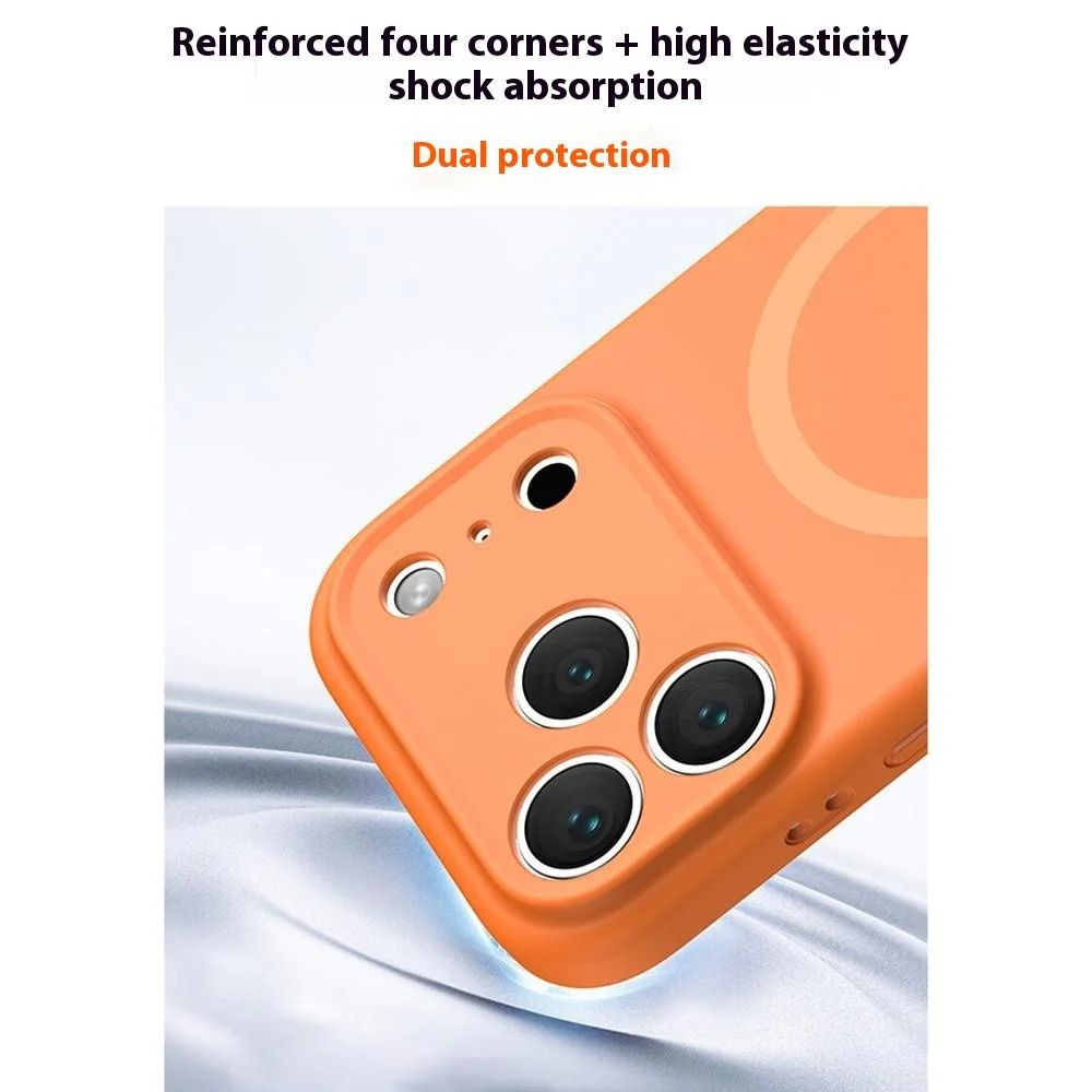 For iPhone 17 Pro Max Case Compatible with MagSafe Precision Fit PC + Liquid Silicone Protective Phone Cover - Pink - Image 6