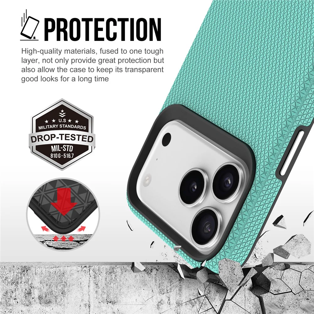 For iPhone 17 Pro Max Case Compatible with MagSafe Protective TPU+PC Phone Cover - Mint Green - Image 4