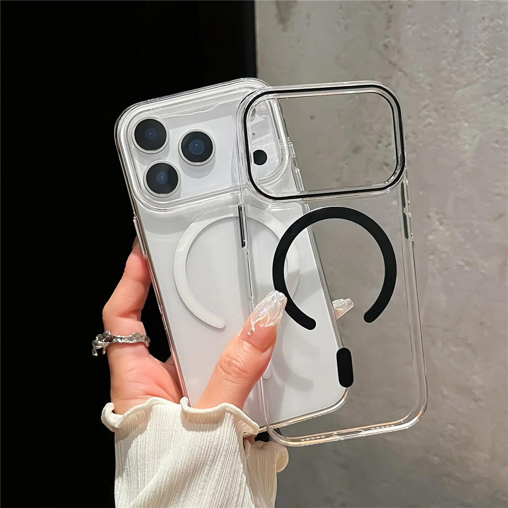 For iPhone 17 Pro Max Case Compatible with MagSafe Protective TPU + PC Phone Cover - White - Image 3
