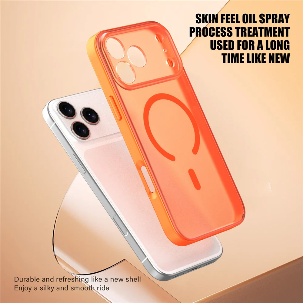 For iPhone 17 Pro Max Case Compatible with MagSafe Skin Feel Frosted PC + TPU Phone Cover - Black - Image 2