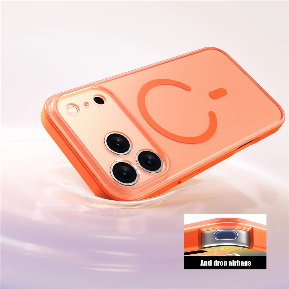 For iPhone 17 Pro Max Case Compatible with MagSafe Skin Feel Frosted PC + TPU Phone Cover - Blue - Image 3