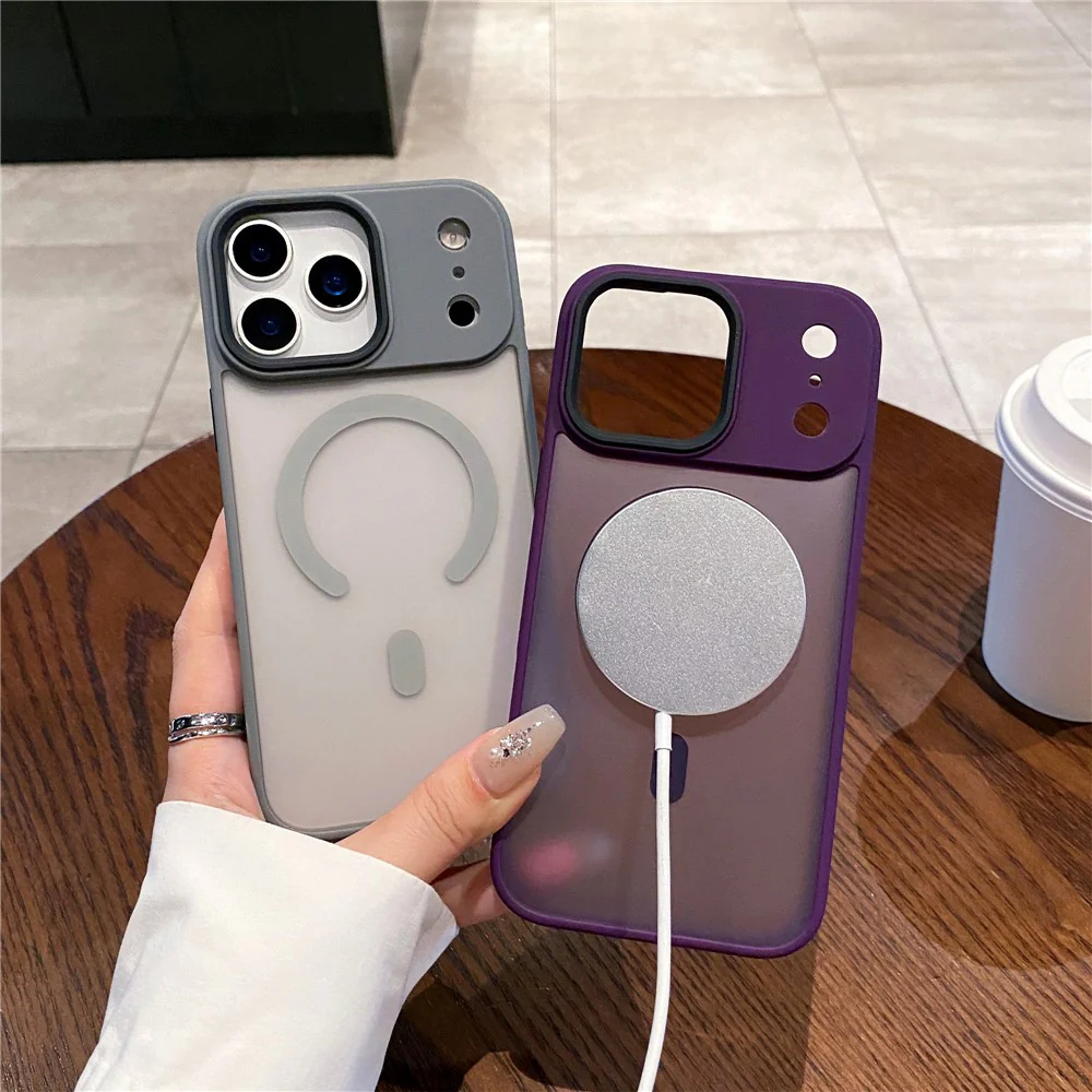For iPhone 17 Pro Max Case Compatible with MagSafe Skin-Touch Matte Anti-Drop TPU + PC Phone Cover - Sapphire - Image 4