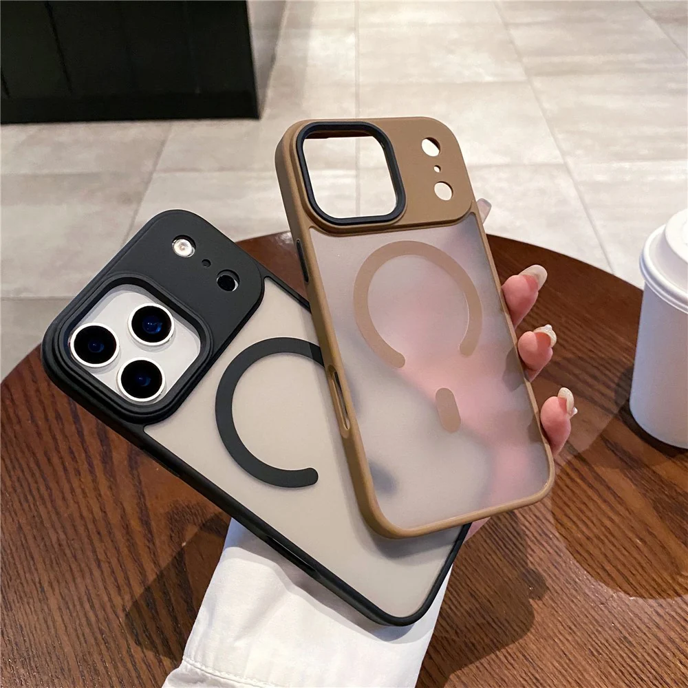 For iPhone 17 Pro Max Case Compatible with MagSafe Skin-Touch Matte Anti-Drop TPU + PC Phone Cover - Wine Red - Image 3