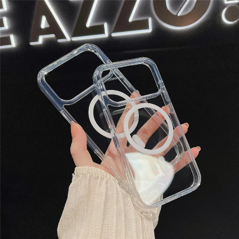 For iPhone 17 Pro Max Case Compatible with MagSafe TPU Acrylic 2.5mm Clear Phone Cover - Image 6