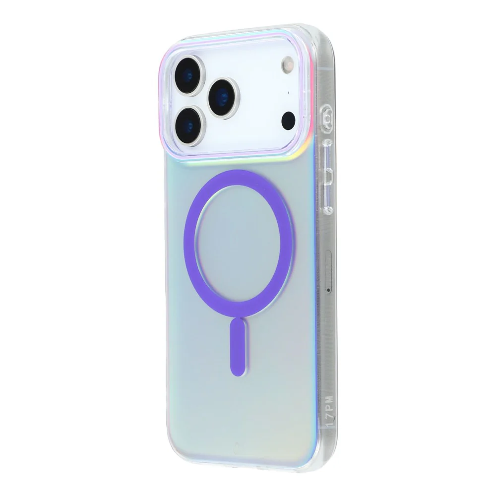 For iPhone 17 Pro Max Case Compatible with MagSafe TPU + PC Iridescent Aesthetic Phone Cover - Purple - Image 4