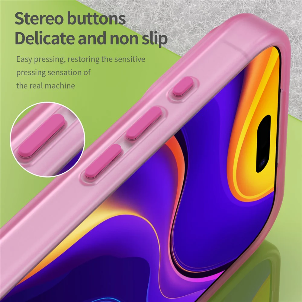 For iPhone 17 Pro Max Case Compatible with MagSafe TPU + PC Matte Translucent Phone Back Cover - Rose - Image 8