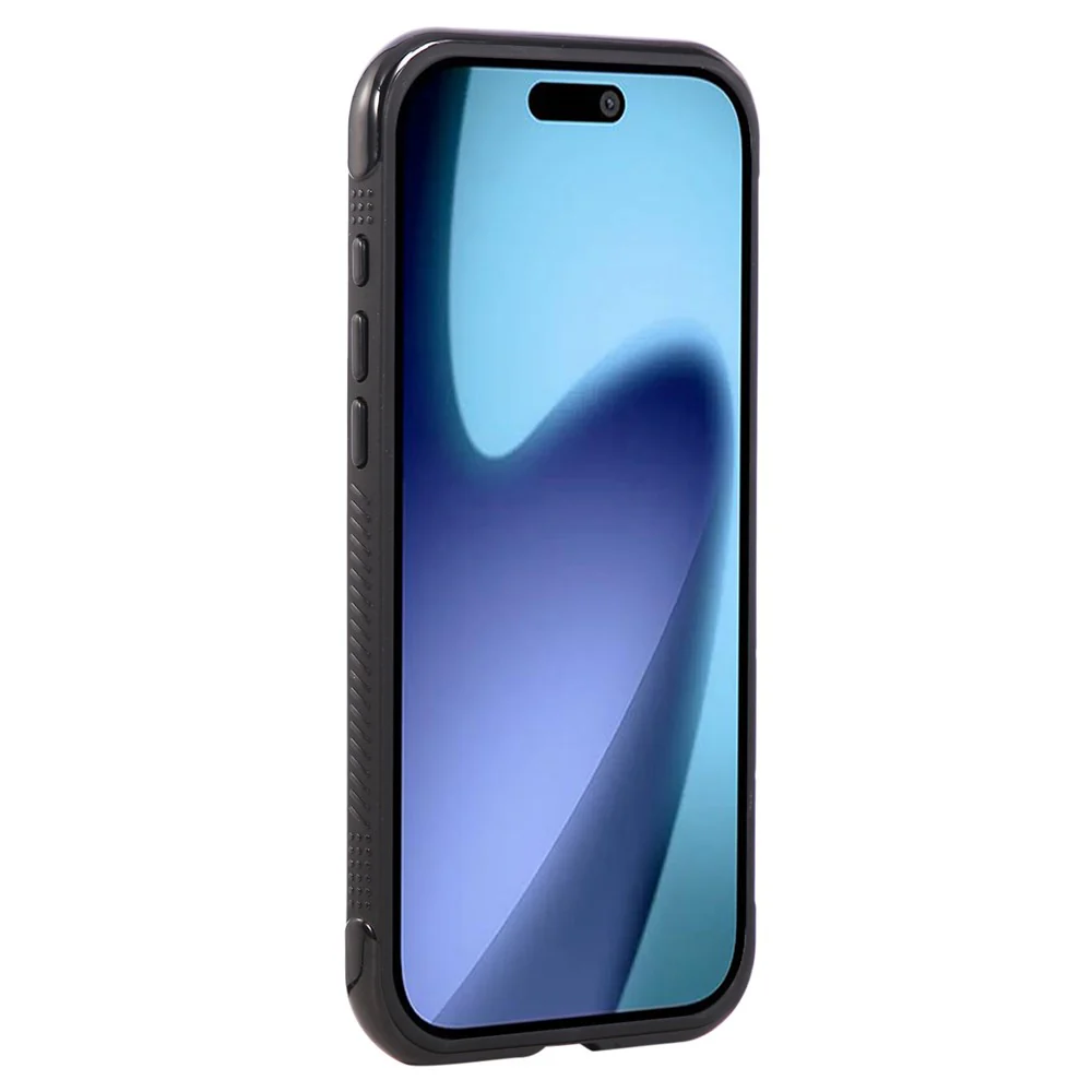 For iPhone 17 Pro Max Case Compatible with MagSafe TPU + PC Transparent Protective Phone Cover - Black - Image 2