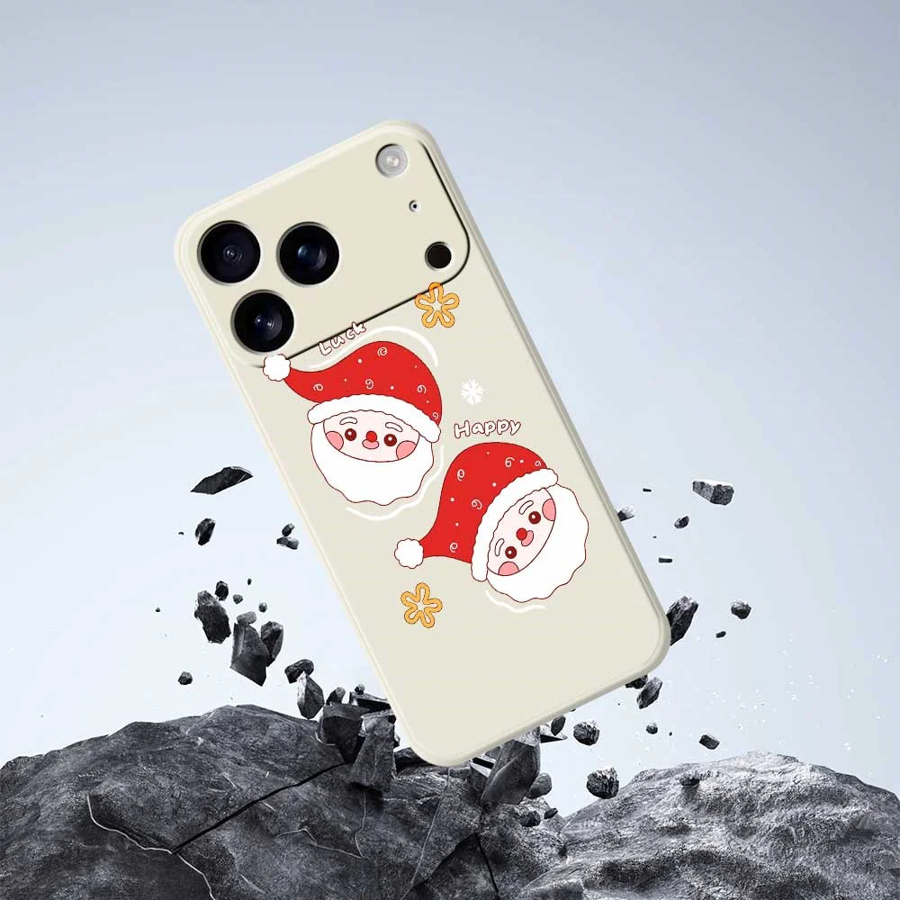 For iPhone 17 Pro Max Case Cute Santa Claus Pattern Printing Straight Edge TPU Phone Back Cover - Purple - Image 5