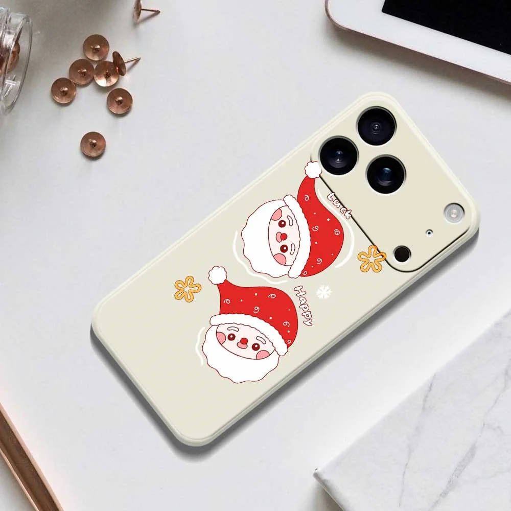 For iPhone 17 Pro Max Case Cute Santa Claus Pattern Printing Straight Edge TPU Phone Back Cover - Purple - Image 6