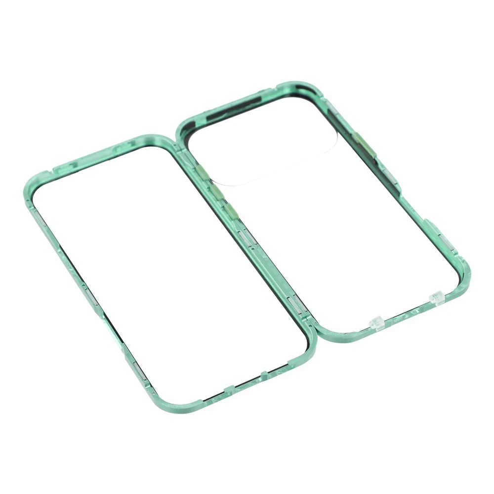 For iPhone 17 Pro Max Case Double-Sided Tempered Glass Magnetic Clear Phone Cover - Green - Image 6