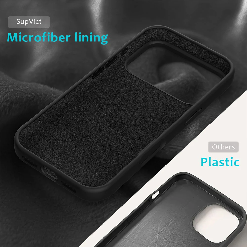 For iPhone 17 Pro Max Case Drop Proof Liquid Silicone Soft Lining Back Phone Cover - Black - Image 6