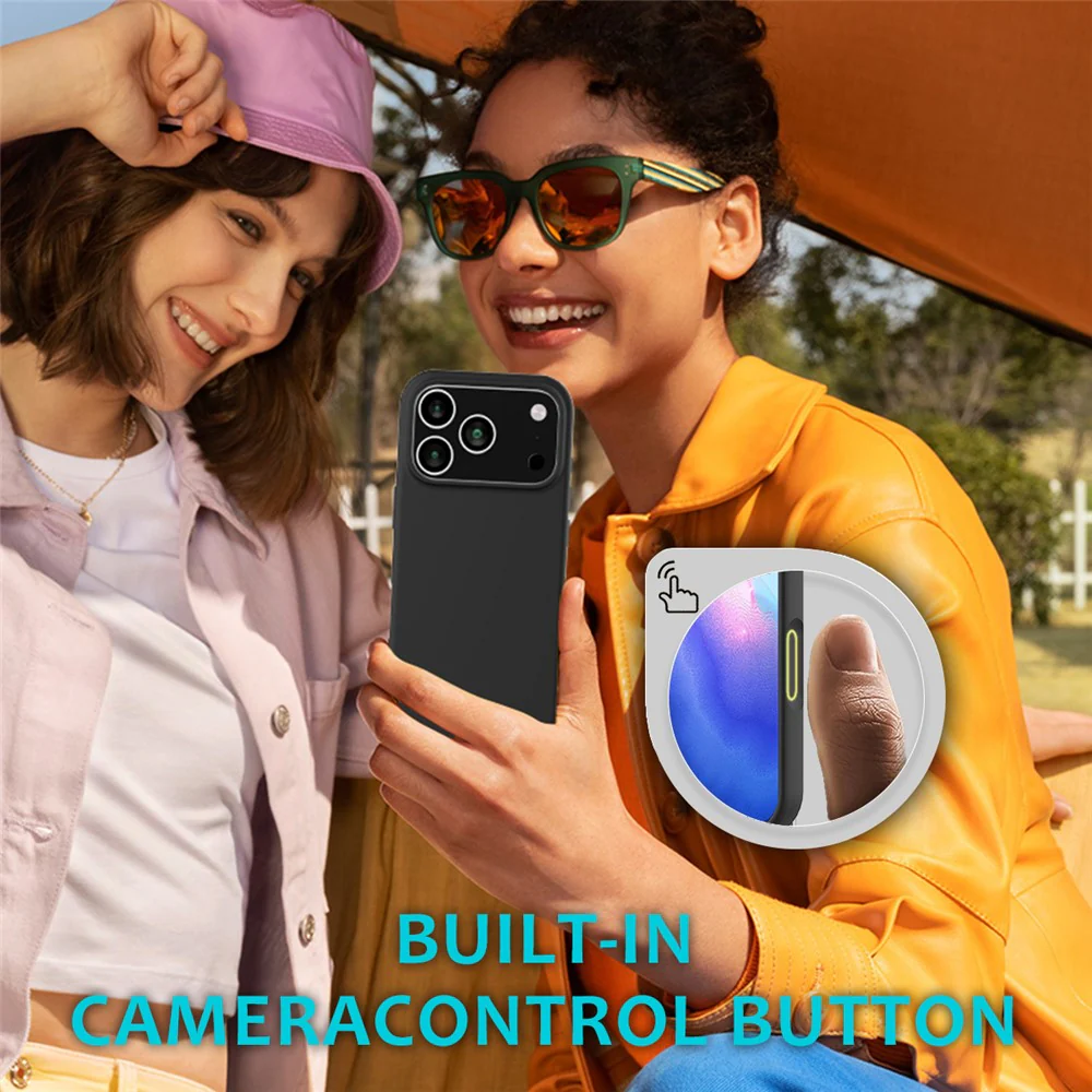 For iPhone 17 Pro Max Case Drop Proof Liquid Silicone Soft Lining Back Phone Cover - Black - Image 8