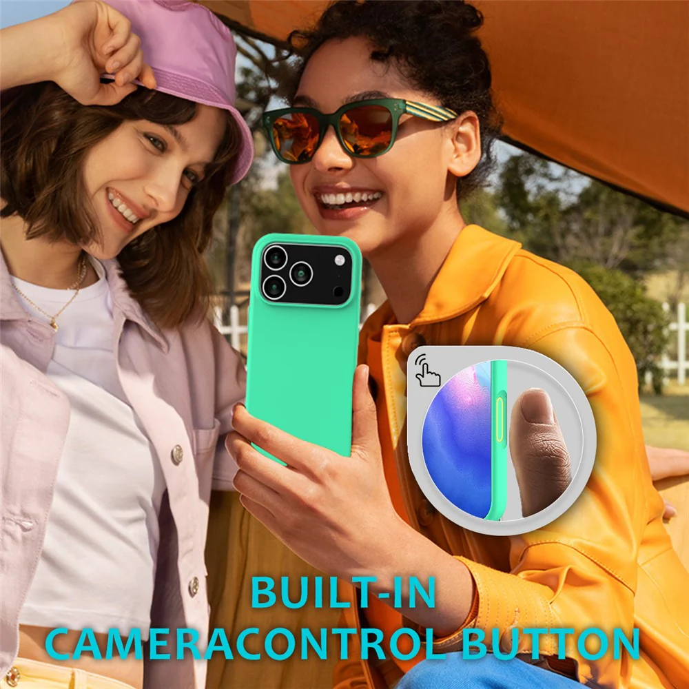 For iPhone 17 Pro Max Case Drop Proof Liquid Silicone Soft Lining Back Phone Cover - Green - Image 8