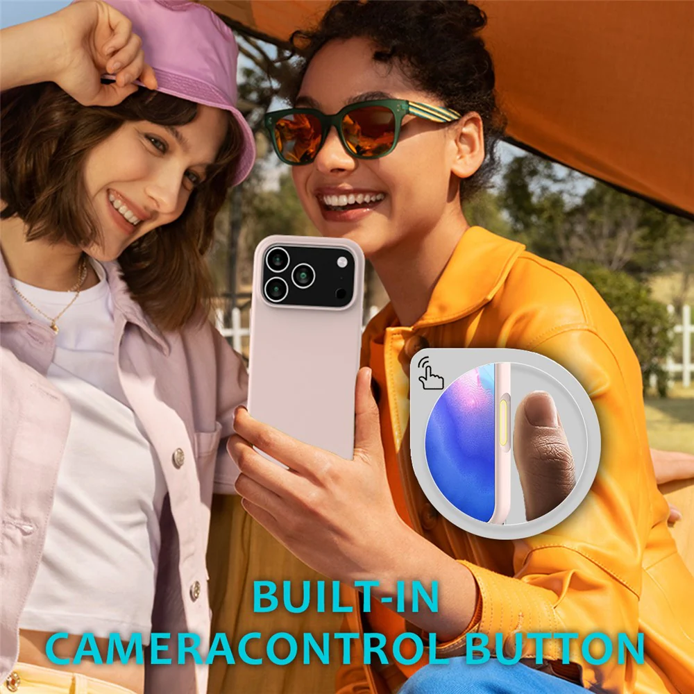 For iPhone 17 Pro Max Case Drop Proof Liquid Silicone Soft Lining Back Phone Cover - Pink - Image 8