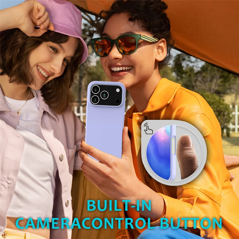For iPhone 17 Pro Max Case Drop Proof Liquid Silicone Soft Lining Back Phone Cover - Purple - Image 8
