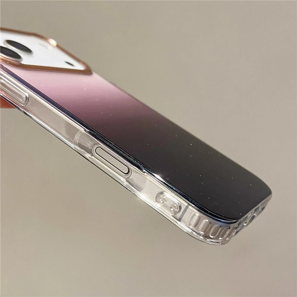 For iPhone 17 Pro Max Case Dual Color Gradient Electroplated Protective TPU Phone Cover - Black Green - Image 8