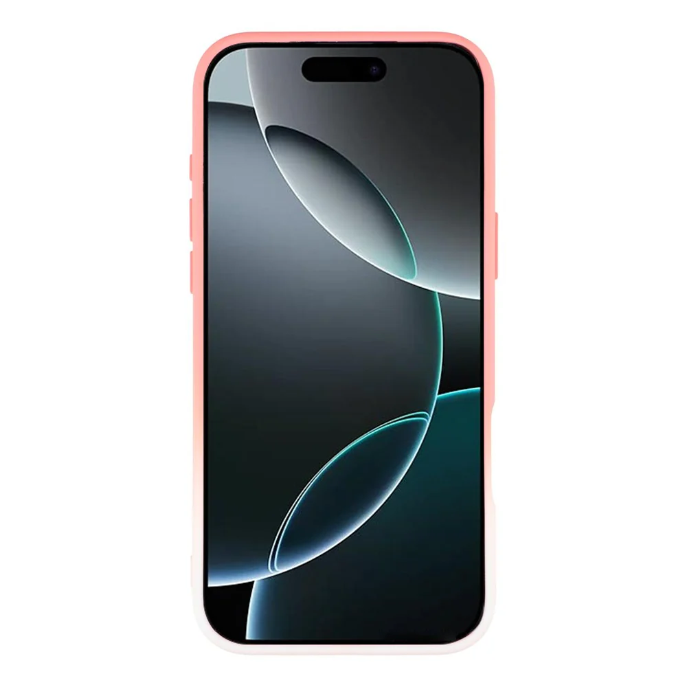 For iPhone 17 Pro Max Case Dual-Color Gradient TPU + Fiber Lining Phone Cover with Lens Protector - Orange Gradient - Image 2