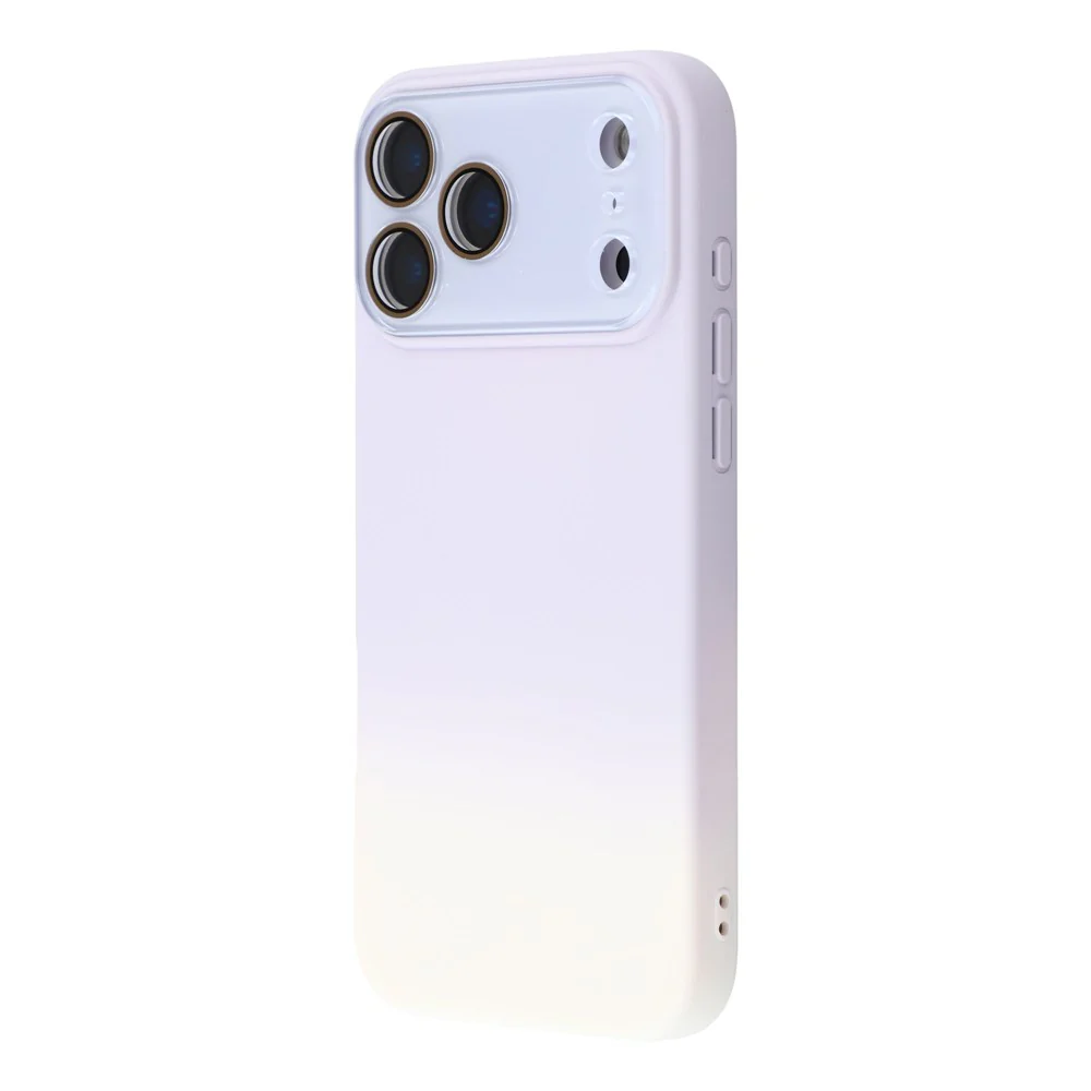 For iPhone 17 Pro Max Case Dual-Color Gradient TPU + Fiber Lining Phone Cover with Lens Protector - Purple Gradient - Image 4