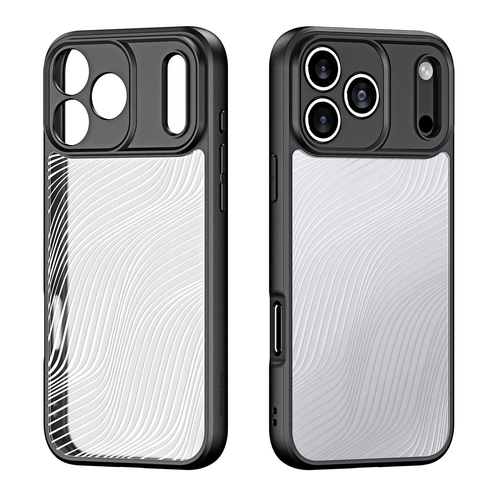 For iPhone 17 Pro Max Case DUX DUCIS Aimo Series TPU+PC Matte Drop-proof Phone Cover (REACH Certification) - Black - Image 2