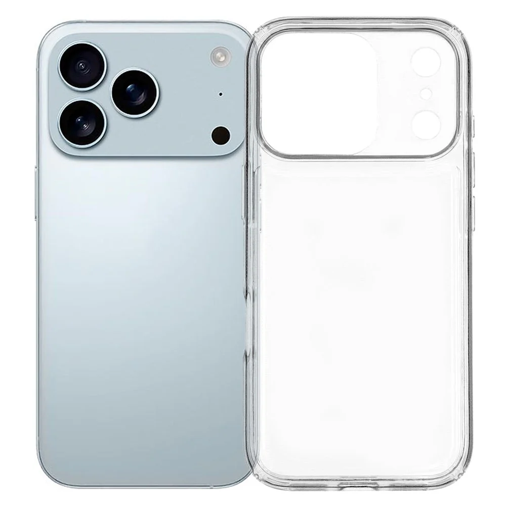 For iPhone 17 Pro Max Case HD Clear Soft TPU Phone Back Cover Airbag Protection