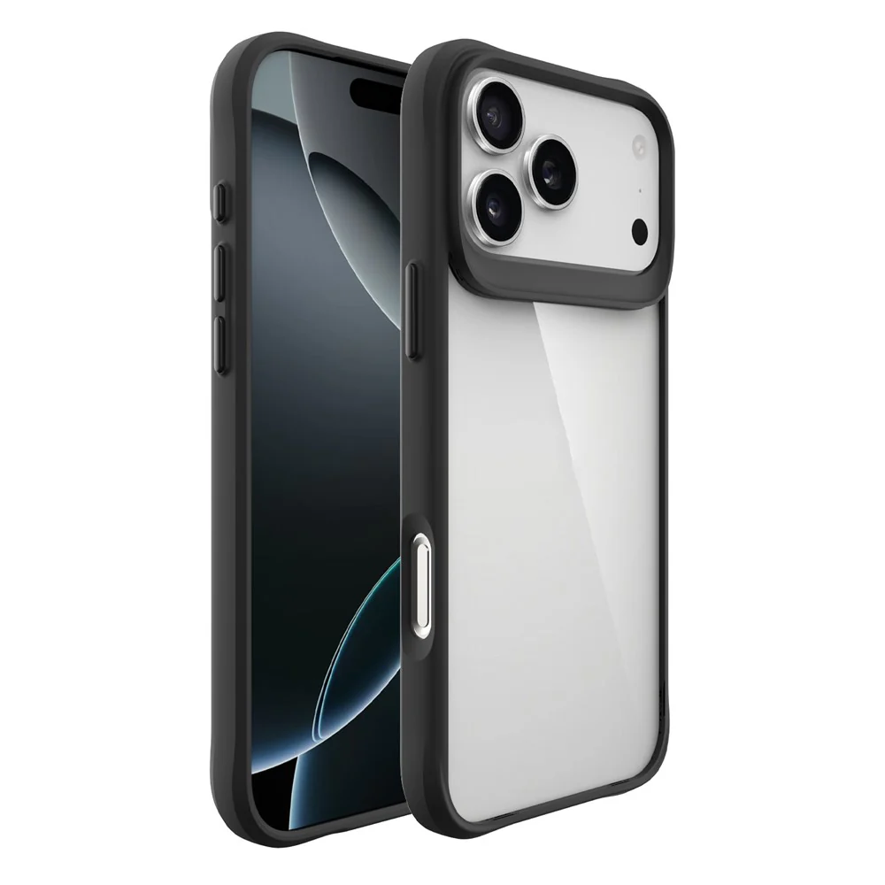 For iPhone 17 Pro Max Case Hybrid Hard PC Soft TPU Shockproof Phone Cover - Black