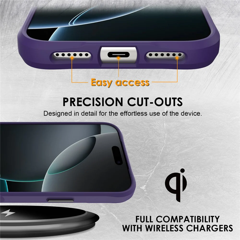 For iPhone 17 Pro Max Case Hybrid Hard PC Soft TPU Shockproof Phone Cover - Purple - Image 2